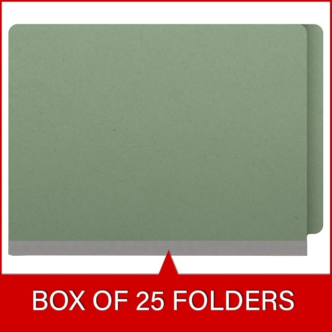 Ecom Folders End Tab Pressboard Classification Folders | Letter Size 25 Pt Stock - Image 6