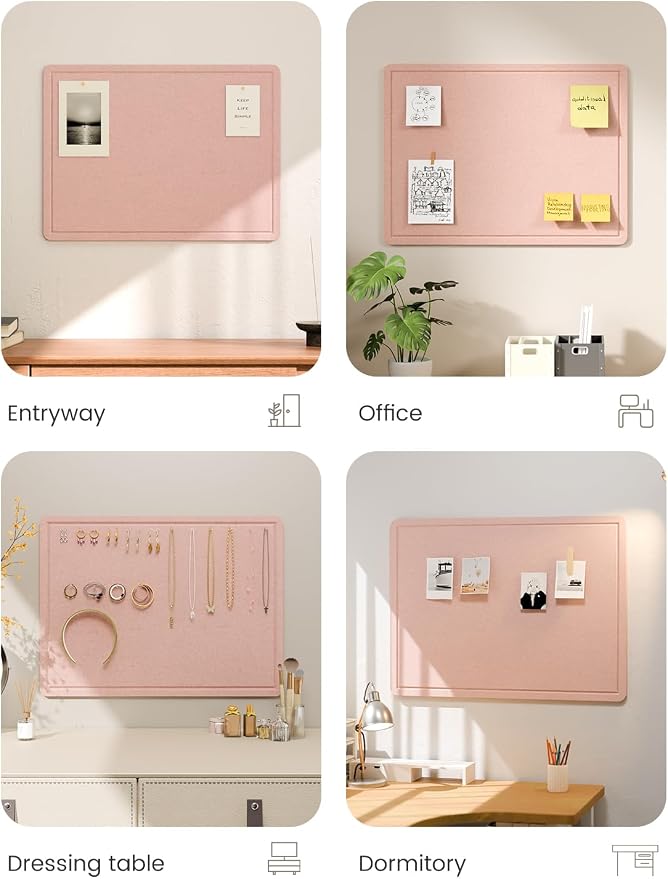 Fluxynara Bulletin Board, 23.6" x 17.5" Cork Board Alternative - Image 7