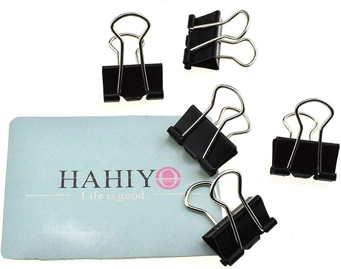 HAHIYO Binder Clips Paper Clamps Spring Steel Sturdy Small 0.75 inches Width - Image 9