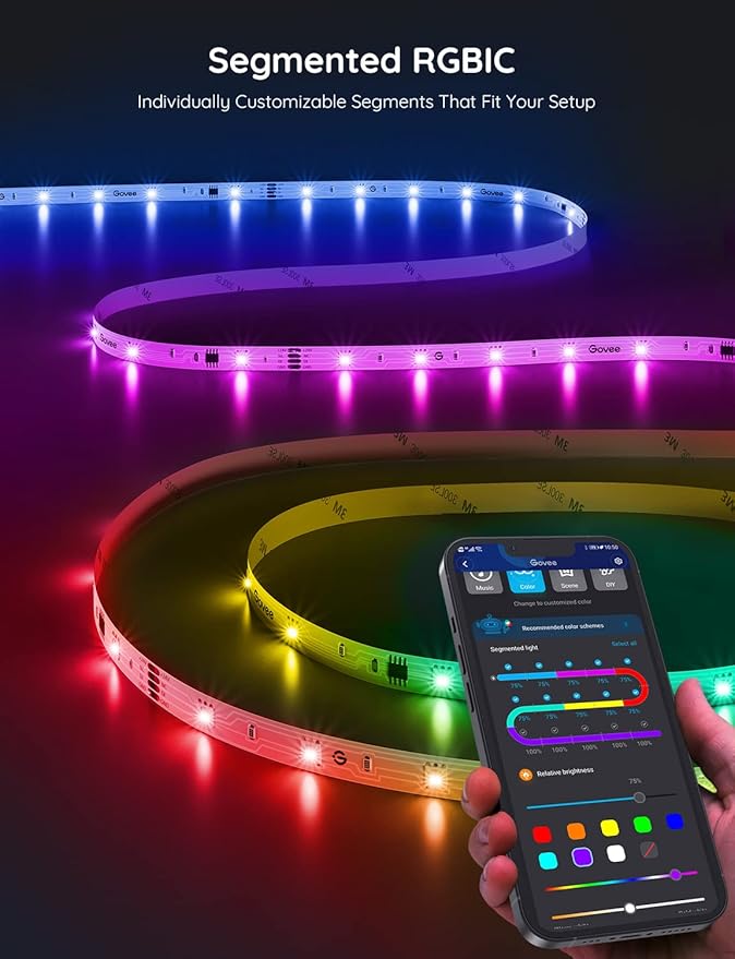 Govee 131.2ft RGBIC LED Strip Lights, Smart LED Lights - Image 7