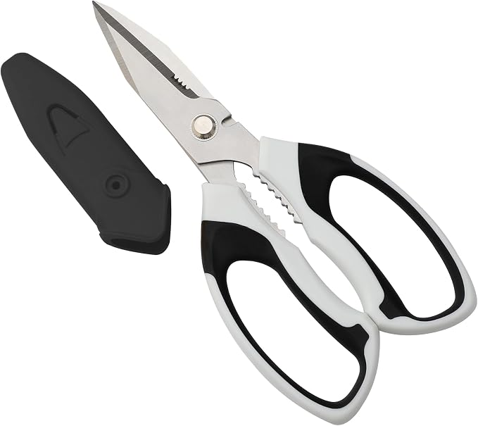 BoFuYuan 8-Inch Utility Scissors All Purpose Heavy Duty, Serrated Blade by BoFuYuan