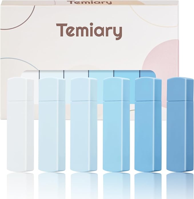 Temiary 6Pcs Mini White Correction Tapes, Quick Dry Smooth Pull Out by Temiary