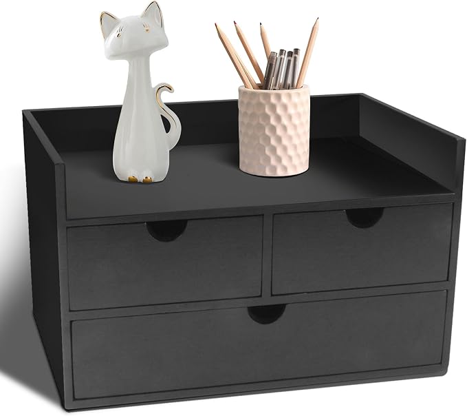 Charmewooden Bamboo Desk Organizer 3 Drawer by Charmewooden