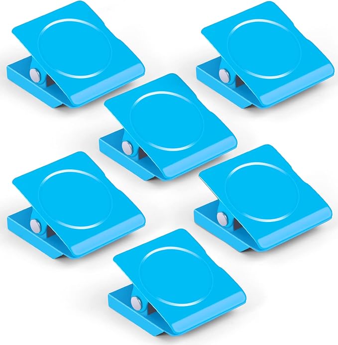 Grtard 6 Pack Magnetic Clips Heavy Duty, Fridge Magnets Clips, Strong Magnets by Grtard