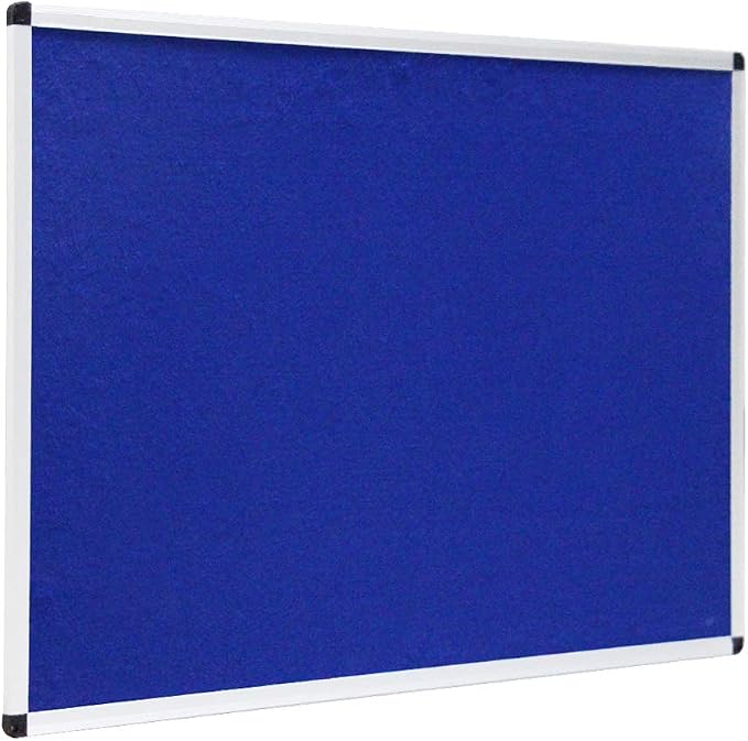 VIZ-PRO Notice Board Felt Blue, 60 X 48 Inches by VIZ-PRO