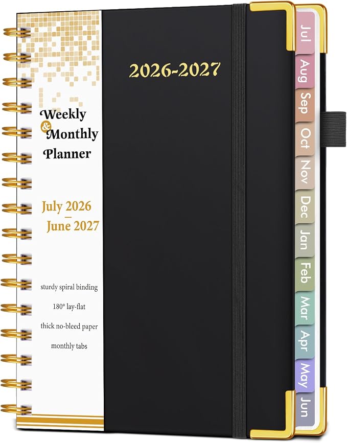 Academic Planner 2026-2027, Hardcover Weekly and Monthly Calendar Planner from by Unknown