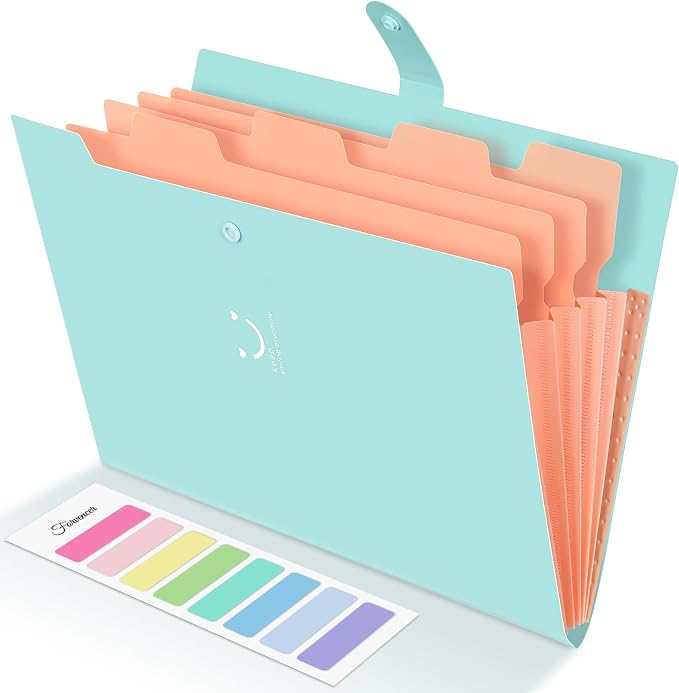 Forvencer Accordion File Organizer, Letter Size, 5 Pocket Expanding File Folder by Forvencer