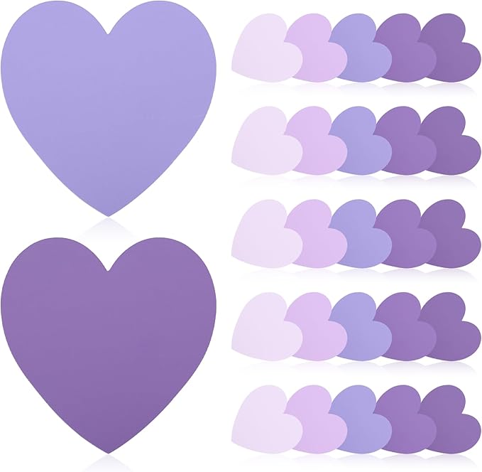 150 Pcs Purple Note Cards Heart Index Cards 3x3 Blank Index Cards Colors Study by Unknown