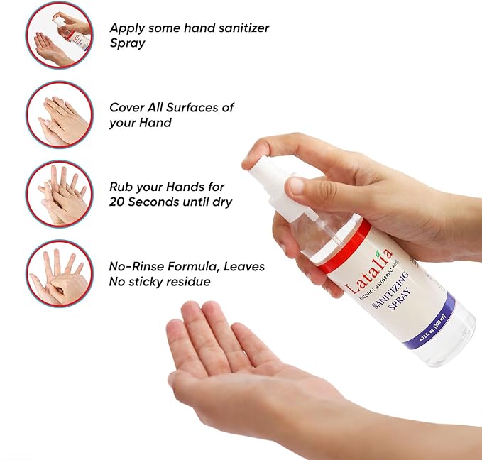 Hand Sanitizer Spray - Pack of 6 Unscented Spray Hand Sanitizer for Hands (6.67 Fl oz)-DeskLoop Office
