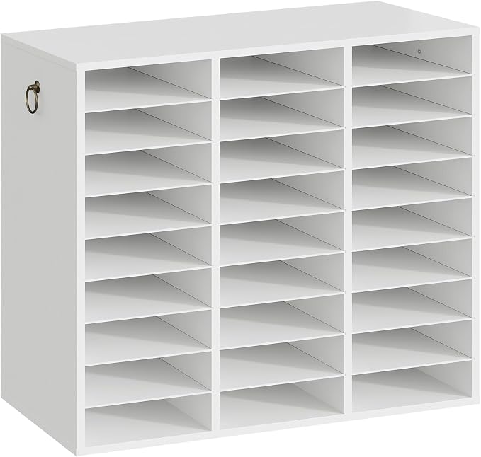 HOOBRO Literature Organizer, 27 Compartments Wooden Mail Organizer, Countertop by HOOBRO