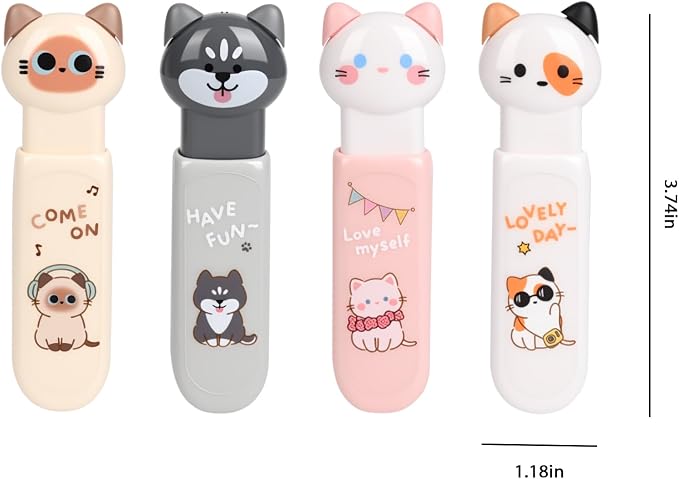 Cute Cat Correction Tape, 3-Count Pack of Correction Tape - Image 2
