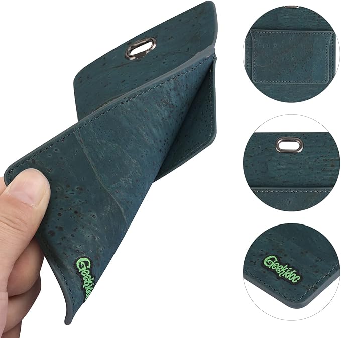 Premium Portuguese Cork Pocket Protector for Men | Multi-Use Pocket Protectors for Shirts and Lab Coats | For Pen, Pencils, Pointers, and More | 2 Pack of Blue Pocket Organizer Protectors-DeskLoop Office