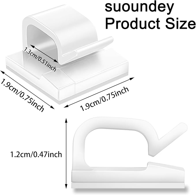 65 Pcs Cable Clips, Adhesive Cable Organizer Cord Holder Wire Clip Wire - Image 2