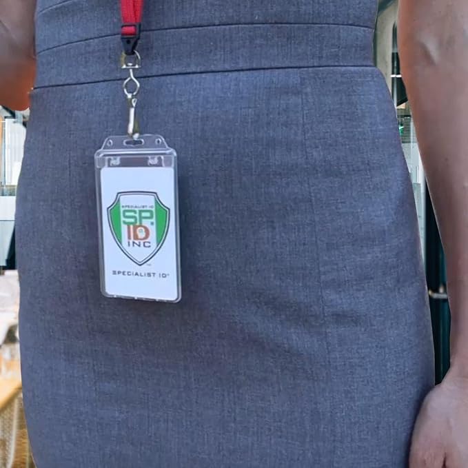 Permanent Locking Hard Plastic Badge Holder - Image 6