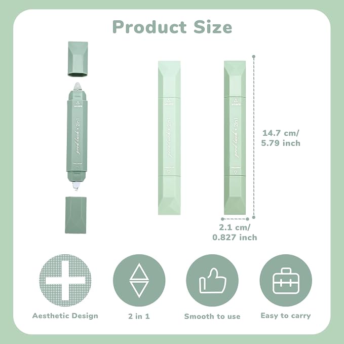 Temiary 4 Pcs 2 in 1 White Correction Tape and Double Sided Roller Set - Image 2