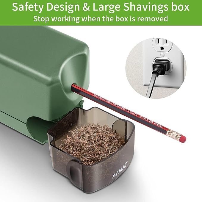AFMAT 4 Pack Electric Pencil Sharpener, Heavy Duty Pencil Sharpener - Image 6