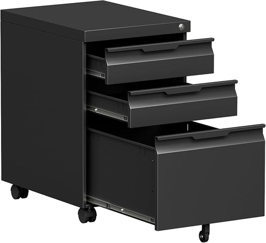 Bestoo 3-Drawer Mobile File Cabinet by Bestoo