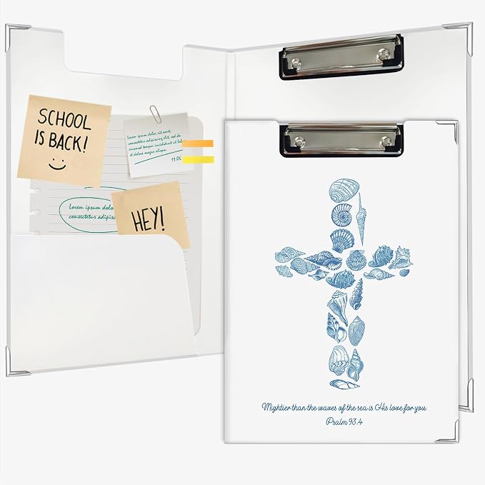 Lacama Blue Beach Christian Clipboard by Lacama