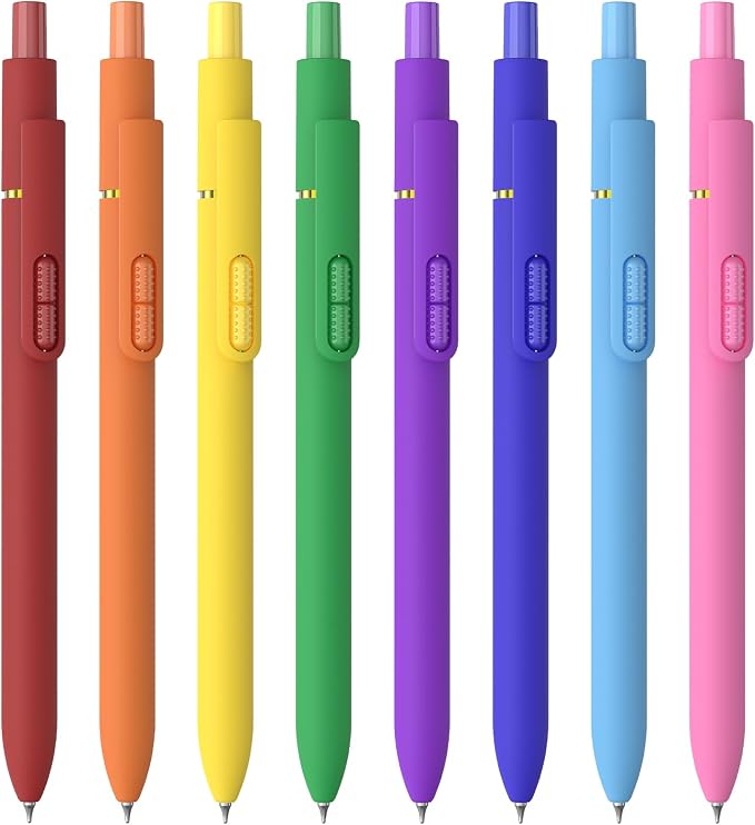 8 Pack Colored Gel Pens, Vibrant Color Ink, Fidget Spinner | Stress Relief - Image 9