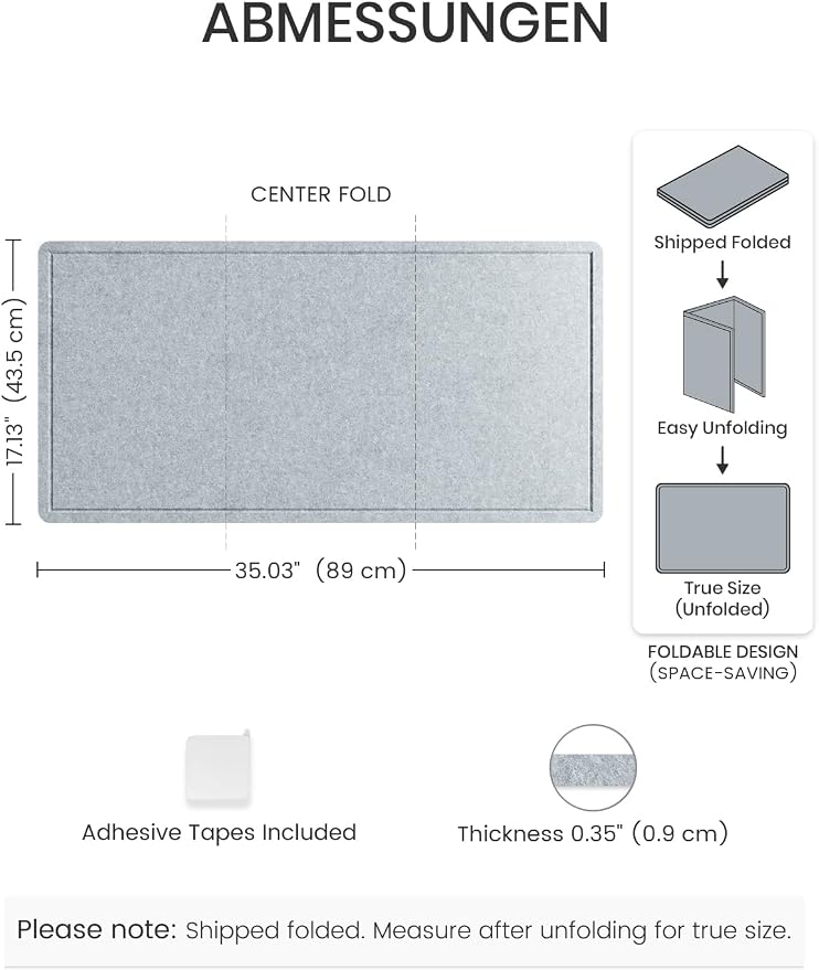Fluxynara Bulletin Board, Foldable Felt Pin Board - Image 2