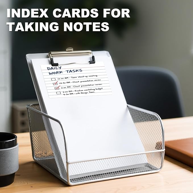 300 Count White Index Cards 3x5 Notecards Bulk Lined Flash Cards - Image 6