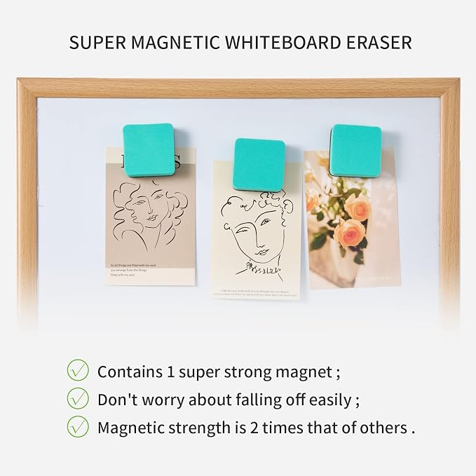 Favourde 48 Pack Magnetic Whiteboard Dry Erase Erasers Chalkboard Cleansers - Image 5
