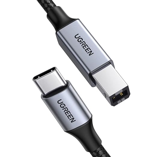 UGREEN USB B to USB C 10 FT Printer Cable, Nylon USB B to C Cord by Unknown