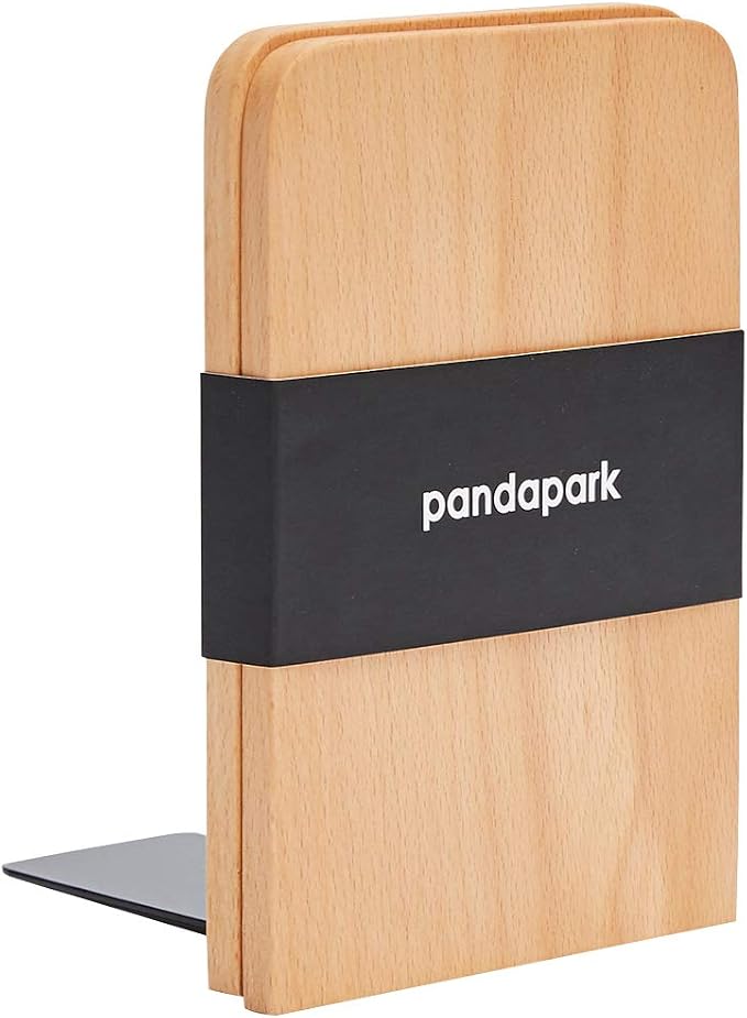Pandapark Wood Bookends, Non-Skid Bookend - Image 5