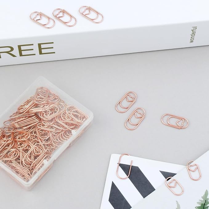 100 Pcs Love Heart Shaped Paper Clips, 0.78inch Cute Mini Paperclips - Image 7