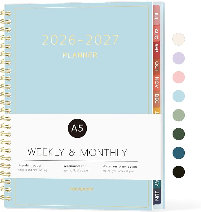 Forvencer Academic Planner 2026-2027, Weekly Monthly Calendar Planner, July by Forvencer