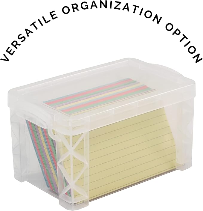 Super Stacker Index Card Box, 3 x 5 Inch Index Cards File Box, Note Holder - Image 3
