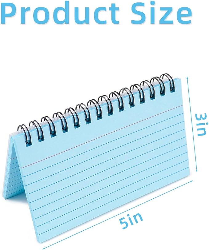 200 Sheets Spiral Index Cards 3 x 5 Inches Spiral Bound Ruled Note Cards - Image 6