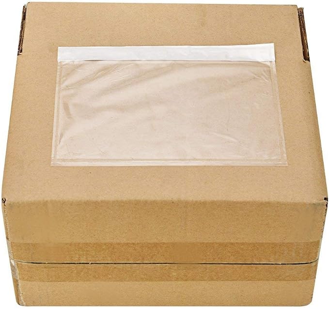 9527 Product 7.5" x 5.5" Clear Adhesive Top Loading Packing List/Shipping Label - Image 2