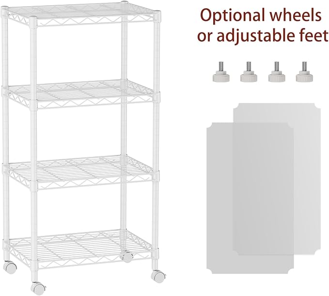 SINGAYE 4 Small Wire Shelves Kitchen Pantry Close Home Organizers and Storage - Image 3
