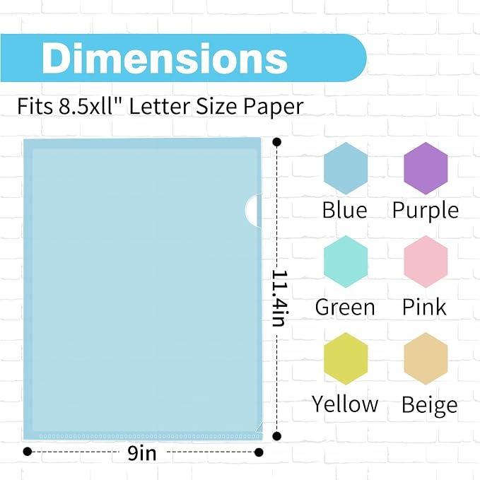 12 Pack Plastic File Folders, Letter Size Clear Project Sleeves - Image 2