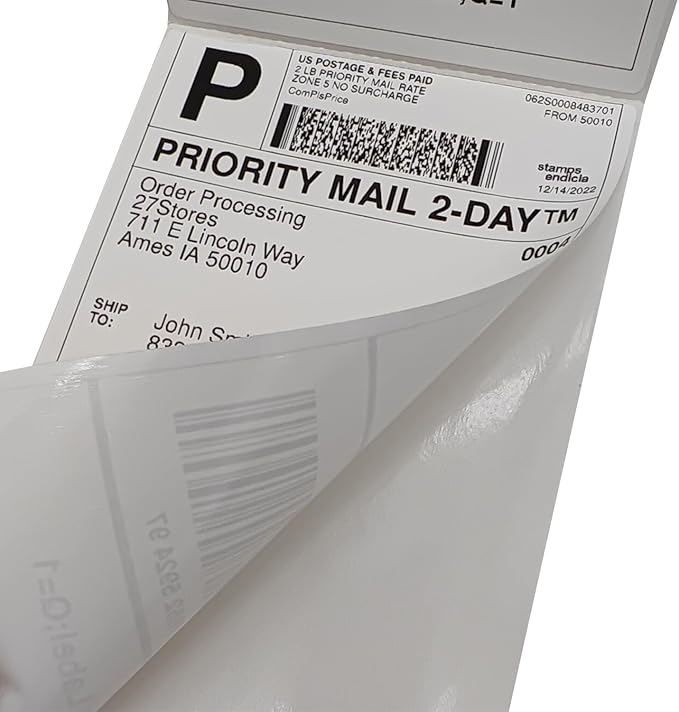 4x6 (100x150mm) Fanfold Direct Thermal Shipping Labels (8 Stacks | 4000 Labels)-DeskLoop Office