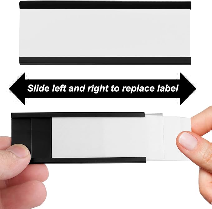 CYEAH 50 Pcs Magentic Label Holders, 4x1.5 inch C Channel Magentic Label Holders - Image 5