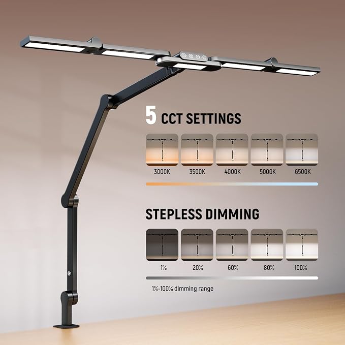 NEEWER Basics 32.5" Clip On Desktop LED Light - Image 4