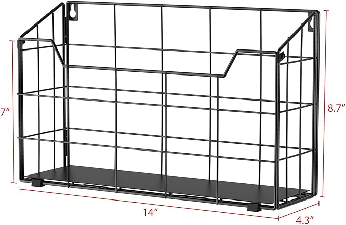 Univivi Wall File Organizer Hanging File Holder Magazine File Holder Desktop File Organizer for Document Paper Mail Home Office 3 Pack-DeskLoop Office