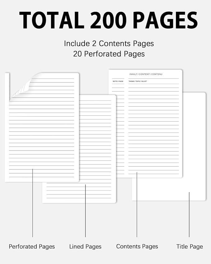 Dynta Hardcover Journal Notebooks, 10 Packs A5 Lined Journals Bulk - Image 4