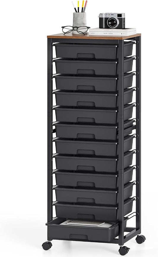 SYKIARIOL Rolling Cart with Drawers, 12 Drawer Rolling Cart, Rolling storage by SYKIARIOL