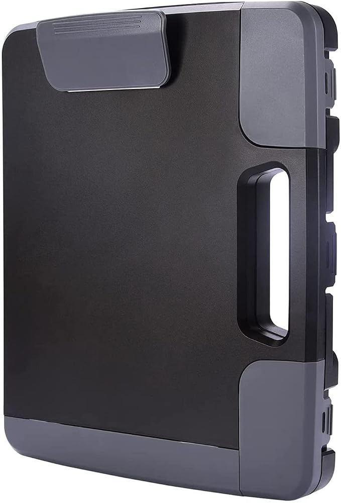 Plastic Storage Clipboard with Handle – Heavy Duty Clipboard, Portable by Tradetop