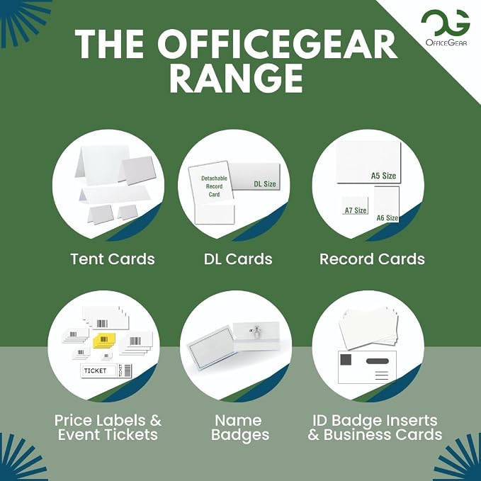 OfficeGear Shelf Edge Labels 38x105mm Custom Printable A4 Card - Image 8
