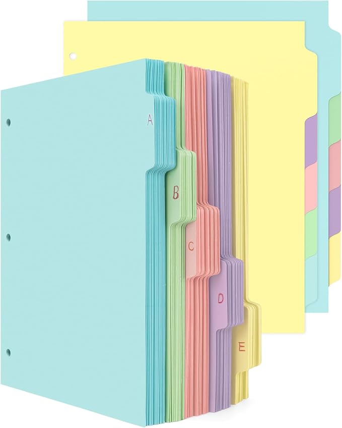 Dynta 3 Ring Binder Dividers by Dynta