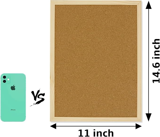 OWLKELA Cork Board 14.6"X 11", Notice Pin Board, Memo Board, Vision Board - Image 2