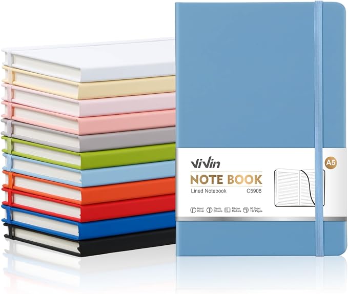 ViVin Lined Journal Notebooks for Professional Office Work, 192 Pages, Medium by ViVin