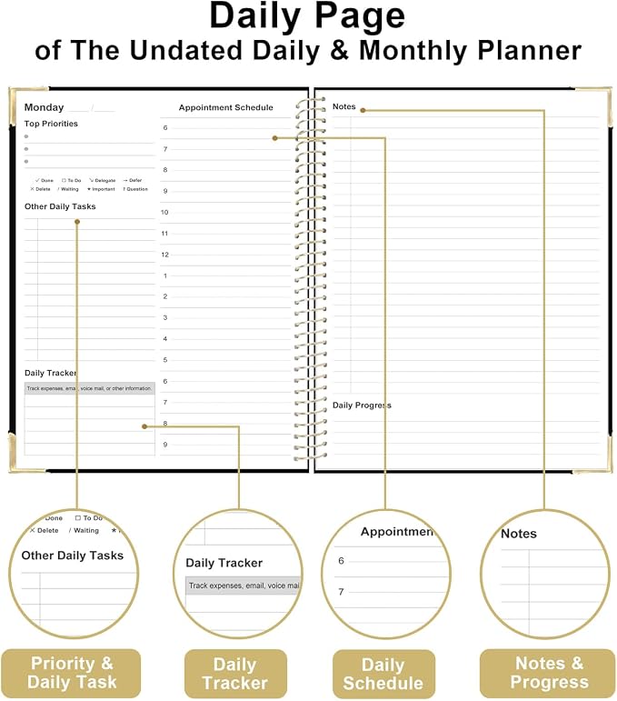 Undated Daily Planner 8.5"x11" - Image 4
