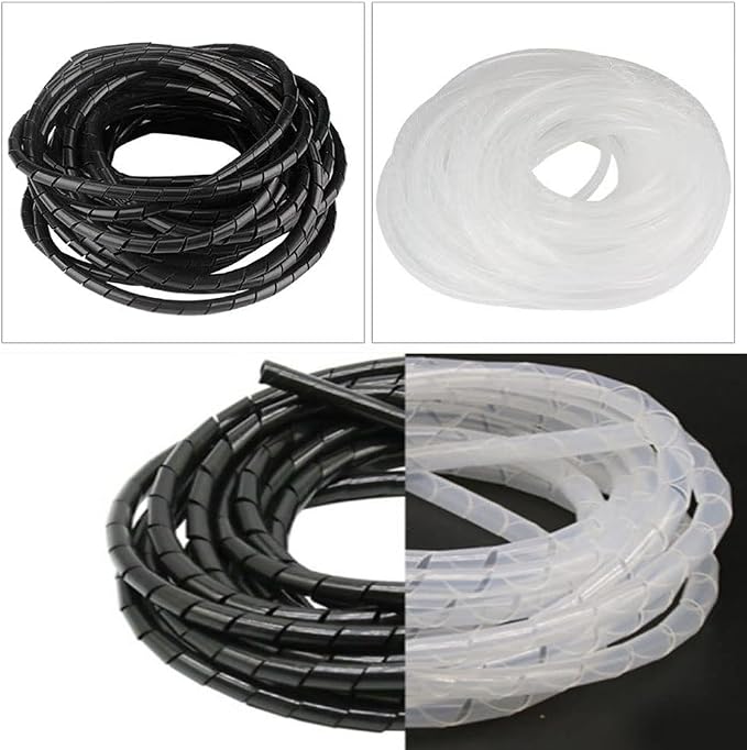 Spiral Cable Wrap -45 Ft 1/4" Cable Management Sleeve Organizer - Image 4