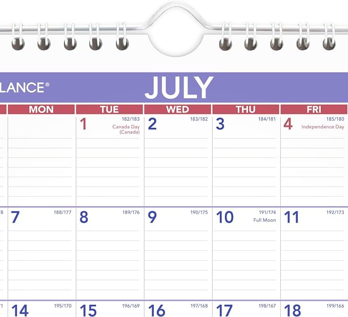 AT-A-GLANCE Wall Calendar 2025-2026 Academic, Ruled Daily Blocks - Image 4