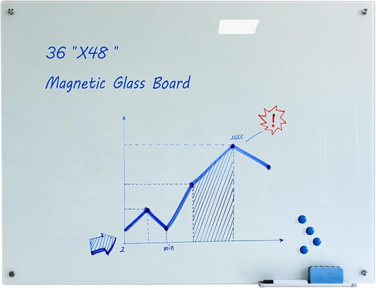 JYYPWB Magnetic Glass Whiteboard by JYYPWB